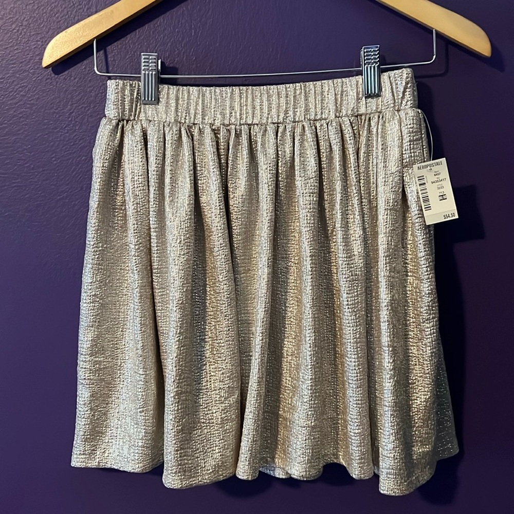 NWT Aeropostale Gold Sparkle skater skirt! So fun!